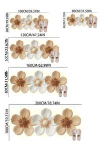 1 pezzo Tappeto decorativo asimmetrico a 3 fiori, decorazione per camera da letto, tappetino piccolo, tappeto per soggiorno, lavabile, tappeto in peluche spesso, adatto per autunno/inverno - Multicolore - Visualizzare 6