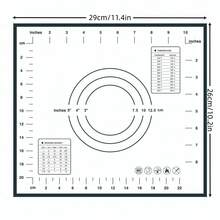 1 Stück, Kuchen Silikon Backunterlage, geeignet für Kuchengröße, antihaftend und hitzebeständiges Backzubehör, kleine Küchenhelfer, 1 Silikon Backunterlage zum Kneten von Teig, Pizza, Kuchen, Antihaftbeschichtung, Backblech, Silikon Backunterlage, Nudelholz Utensilien für Crêpes, Pizza, Teig, antihaftende Silikon Küchenunterlage