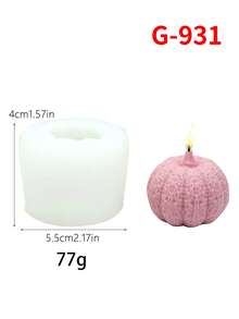 1pc Halloween Candle Wax Mold, Silicone Pumpkin Plaster Decor Candle Mold