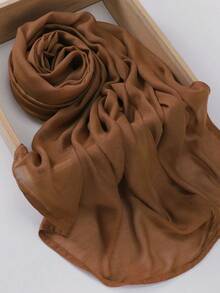 1pc Women's Soft Asymmetrical Digital Printed Pattern Modal Hijab Scarf For Dress - Multicolor - View 23