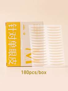 Amortals 360片雙眼皮貼，月牙形，24*2.5mm，適用於單眼皮（含輔助工具），放大眼睛，隱形便捷，自然雙眼皮貼，仿生紋理，貼合肌膚，霧面無縫，薄款防水，耐汗耐用，提升下垂眼皮，強效黏性，價格實惠，適合時尚人士、初學者、化妝師，化妝工具 - 無色 - 查看 3