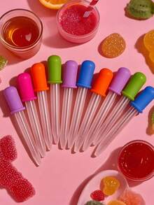 Bộ 6 ống nhỏ giọt, chất liệu silicon, ống nhỏ giọt y tế trong suốt 5ml, dụng cụ nhỏ giọt nhiều màu sắc, ống nhỏ giọt silicon có vạch chia, ống nhỏ giọt đựng tinh chất mỹ phẩm (màu ngẫu nhiên), ống nhỏ giọt bằng nhựa, ống nhỏ giọt chất lỏng, ống nhỏ giọt làm từ chất liệu hỗn hợp silicon và nhựa với đầu hút hình cầu, đồ trang trí Halloween, đồ dùng tiệc Halloween, đồ trang trí Giáng sinh. - Nhiều màu - Xem 7