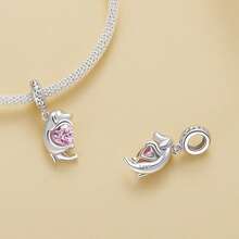 WOSTU 1件925纯银可爱动物宠物吊坠，柯基犬、西施犬、腊肠犬串珠吊坠，适合搭配手链、项链、DIY首饰、礼品 - 彩色 - 查看 8