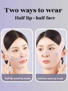 Máscara reafirmante para la cara en forma de V, se puede usar para dormir, hacer ejercicio y yoga, reutilizable