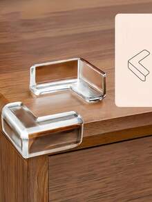 12pcs Silicone Furniture Corner Guards, Transparent Soft Edge Protectors, Corner Bumpers, Best Clear Table Corner Cushions, Protect Furniture & Cabinets From Sharp Edges - Clear - View 5