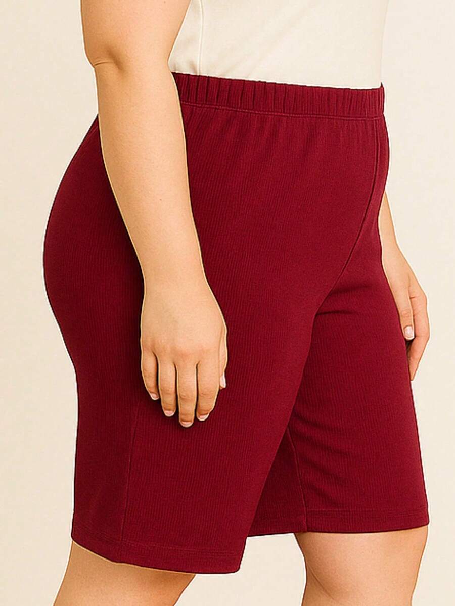 Women's Bermuda Shorts Gorgurão Comfortable Women's Gorgurinho Shorts Workout G GG - Màu Tím - Xem 1