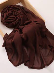 1pc Women's Soft Asymmetrical Digital Printed Pattern Modal Hijab Scarf For Dress - Multicolor - View 27