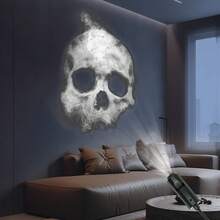 1 pièce Lampe de projection de squelette d'Halloween - Décoration de bureau/lampe à LED alimentée par USB avec lumière rouge fantomatique, maison hantée, fête, maison - Compatible avec les ports USB des ordinateurs, tablettes et smartphones - Utilisation intérieure de haute qualité, éclairage de fête, accessoires de décoration d'Halloween, design compact. Décoration d'Halloween Décoration de Noël Décoration d'Action de grâce Mariage Décoration d'intérieur Décoration d'automne Décoration d'automne Décorations d'anniversaire Fournitures de fête Décoration intérieure et extérieure Jardin Décoration de fête Décoration murale Ornements d'Halloween - Noir - Voir 3