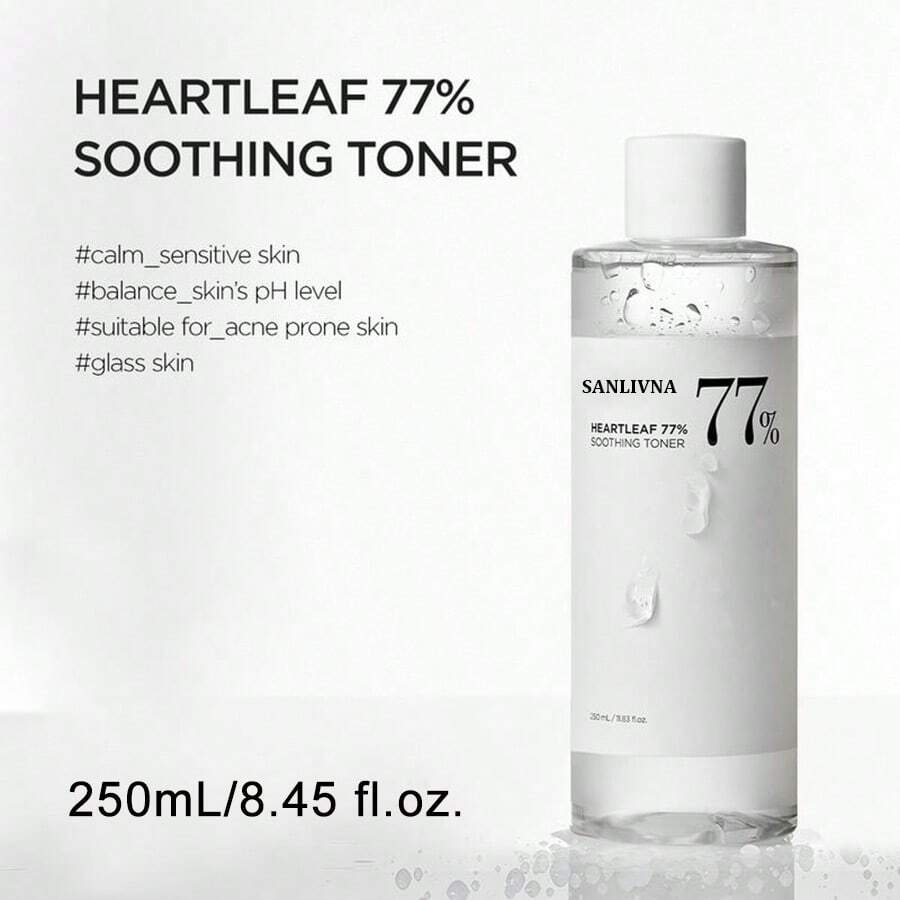 Heartleaf 77% 舒缓爽肤水，镇静肌肤，清爽，保湿，净化，适合女性/男性/青少年旅行，改善整体皮肤护理，250 毫升/8.45 液盎司。 - 白色 - 查看 1