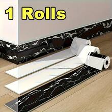 1 Rolls, 1 Roll = 196.85 Inch Long X 10 Centimeters Wide, Thickened Marble Self-Adhesive Wallpaper, DIY Removable, Suitable For TV Background Walls, Door Frames, Photo Frames, Decorative Stickers, Living Room Corners, Ceiling Corners, Kitchen Corners