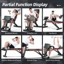 Dumbbell Bench Press Men's Sit-Up Aid Plus Tension Rope Home Fitness Chair Multi-Functional Sports Equipment Professional Chair
