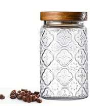 32oz Vintage Glass Jar With Lid, Glass Storage Containers, Airtight Storage Containers For Sugar, Coffee, Tea, Spice, Flour, Candy Cookie, Pasta, Cereal, Cute Decorative Jars - Bigonia-32oz