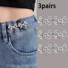 1/2/3/4/6 Pairs Butterfly Buckle Waist Cincher Removable Buckle Waist Trainer, No Sewing Required - Multicolor - View 21