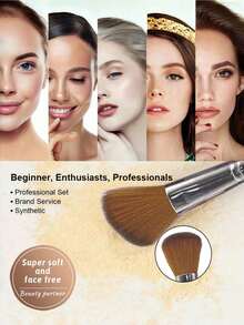 50件套化妆刷套装，化妆刷和海绵套装，美妆工具套装，混合化妆美妆工具，包括：25支化妆刷、1个化妆包、5个美妆蛋、5个粉扑、5个迷你美妆蛋、5个迷你指套粉扑、1个发带、2个腕带、1个清洁工具、化妆刷套装、化妆刷套装、化妆刷套装、完整化妆套装、化妆刷套装、化妆刷套装、化妆礼品套装、套装、赠品、专业化妆刷、完整化妆套装 - 粉色 - 查看 3