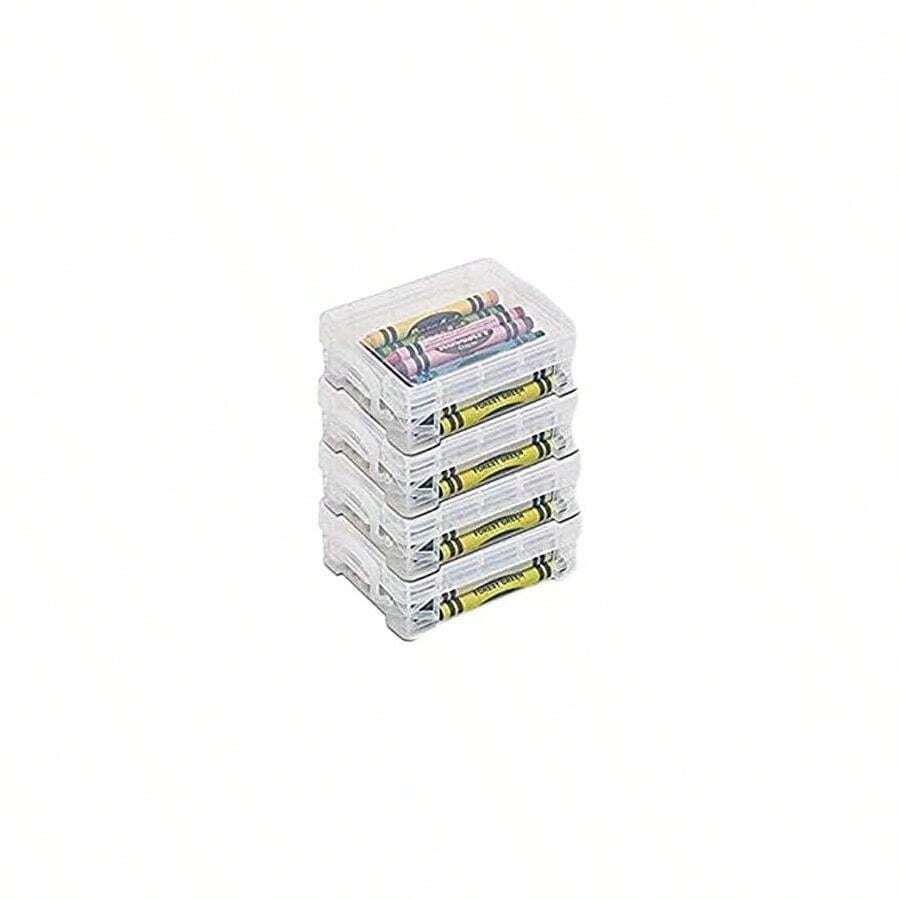 Stackable Crayon Box - Clear (4 Pack) - ColorB - View 1