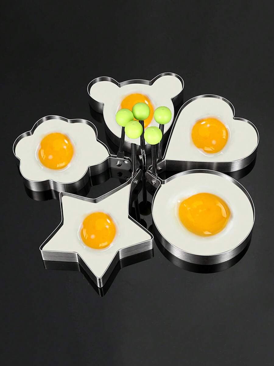 304 Stainless Steel Egg Rings, Non-Stick Animal Shaped Egg Mold, Baking Tool - Multicolor - View 1
