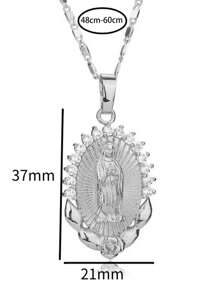 女性時尚吊墜項鍊 - 銀色 - 查看 3