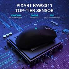 ATTACK SHARK X11 Lightweight Wireless Gaming Mouse With RGB Charging Dock, Tri-Mode-2.4G/USB-C Wired/BT, 22K DPI, PAW3311 Optical Sensor, HUYU Switch, 5 Programmable Buttons For PC Gamer - Multicolor - View 5