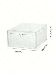 12/10/6件/套 大号 33x24x14cm 白色加厚鞋盒防尘防潮家用鞋子收纳盒折叠鞋盒可堆叠鞋子收纳盒鞋盒，鞋店，用于商店展示和走廊，透明带盖，可折叠可堆叠自由组合鞋架，可堆叠透明塑料盒，用于衣柜，运动鞋，办公室 - 白色 - 查看 10