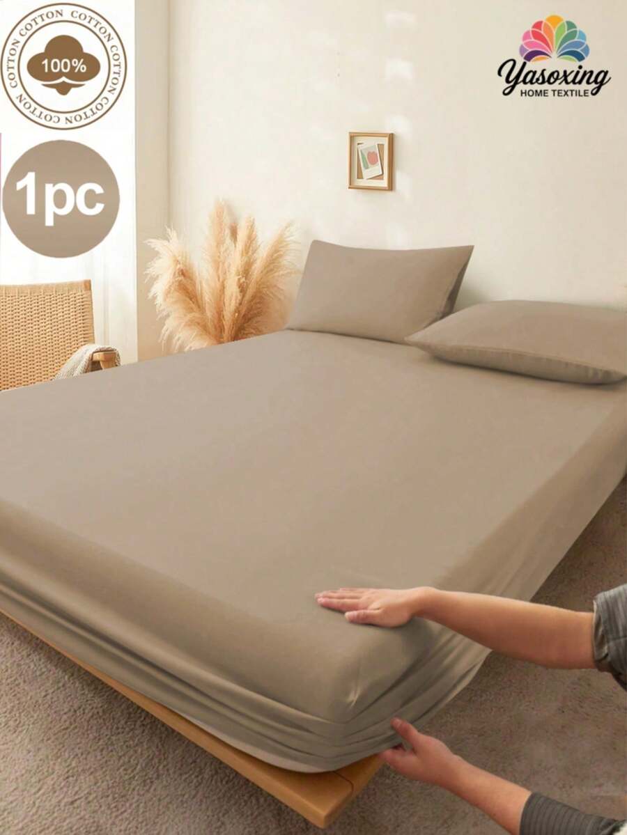 1 chiếc ga trải giường cotton 100% màu nâu cà phê, có độ sâu lớn, mềm mại, thoáng khí, thích hợp cho phòng ngủ, sử dụng được quanh năm. Ga trải giường mềm mại và thoáng khí, phù hợp với mọi kích cỡ giường - đơn, đôi, cỡ lớn, cỡ Queen. Độ sâu ga trải giường lên đến 11,8 inch, thích hợp cho giường ngủ, ký túc xá. - Cà phê nâu - Xem 1