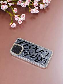 1pc High-Value Transparent Mobile Phone Case, Diamond Star Mobile Phone Case, Shiny Surface Mobile Phone Case, Suitable For IPhone 12/13/14/15/16/Pro/Pro Max/Plus Mobile Phone Case - 閃鑽星星色 - 查看 4