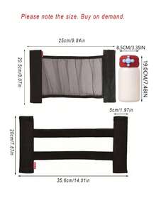 1pc Car Trunk Storage Net With Hook And Loop, Can Secure And Organize Miscellaneous Items - Black - View 2