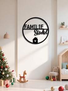 HELLOYOUNG 1pc Personalized Door Plaque - Modern Front Door Decor, Customizable Family Name, Door Knocker And Hanging Nameplate | Weather-Resistant Indoor/Outdoor Decorative Accessory, Multipurpose, Decorative, Reusable, Ideal Gift For Him, Her, Boyfriend, Dad, Girlfriend, Mom, Family, Friends