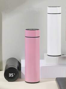 1个500毫升不锈钢保温杯，纯色保温水瓶，配斜挎包，双层真空保温杯，防漏旅行杯，适合上学、母亲节、生日、节日、毕业典礼、户外活动、车载使用。 - 彩色 - 查看 9