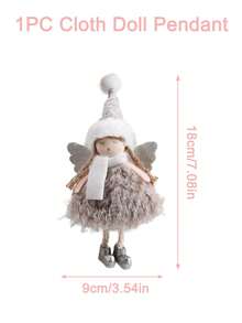 1Pc Knitted Angel Pendant, Christmas Hanging Ornament, Christmas Decorations, Cute Elf Home Decoration Ornament, Christmas Tree Decoration, Holiday Festival Party Supplies, Xmas Decor, Christmas Gift, Christmas Pendent