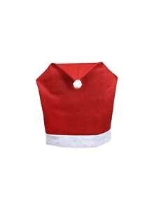 1/4/6Pcs Christmas Santa Claus Hat Chair Cover Tablecloth Christmas Decoration Table New Year Ornament For Home Decoration Xmas Gift