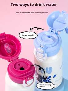 Disney 3D Character Insulated Cup For Children, Elementary School Straw Cup, Direct Drinking Character Double Drinking Insulated Cup, Kindergarten Water Cup, Elementary School Straw Cup, 530ML - Multicolor-530ml - View 3