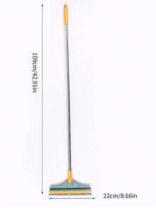 二合一地板及缝隙清洁刷，180°旋转刷头，带斜角刷毛和刮刀，浴室及厨房清洁工具，耐用塑料材质，多功能家用清洁刷 - 彩色 - 查看 10