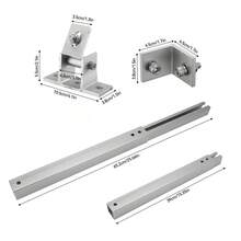 Juego de 4 soportes para paneles solares ajustables individualmente con un rango de ángulo de 0 a 60° para centrales eléctricas en balcones, techos de tejas y sistemas de paneles solares, color plateado.