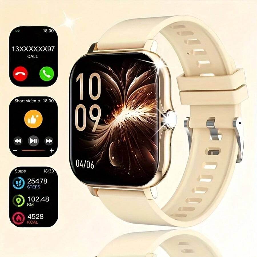 New 1.83 Inch Full Touch HD Fashion Smart Watch With (Dial, Answer) Wireless Call Function, Massive Watch Faces, Exercise Monitoring, Message Reminder View, Multiple App Reminders, Suitable For Android And IOS Phones, A Perfect Gift For Men And Women - Multicolor - View 1