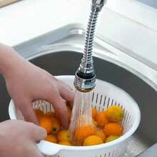 1 360° Swivel High Pressure Faucet Extender, 2 Spray Modes (Streamline/Spray), Splash-Proof Design, Durable Plastic Material, Suitable For Kitchen Sinks, Showers, Baths - Silve For Drinking Water, Multi-Function Water Guide, Adjustable Nozzle, Sturdy Structure, Compact Design, High-Quality Nozzle, Home Kitchen - Silver - View 4