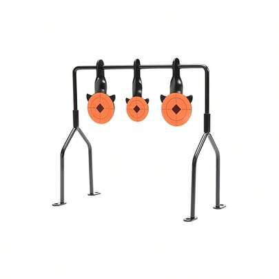 1pc, Product Size: 22.5*11*21cm/8.86*4.33*8.27inch Shooting Training Round Target Core Metal Iron Target Flip-Over Real Person CS/Movie Props Metal Target