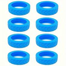 8pcs Silicone Luggage Wheel Covers, Noise Reduction, Floor Protection, Smooth Rolling, Wear-Resistant Travel Accessories, Multiple Colors For Easy Identification