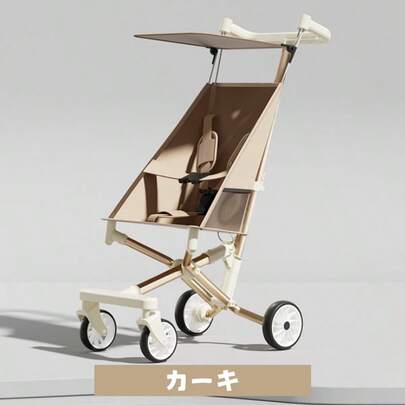 ベビーカー 折りたたみ式 おでかけバギー ベビーウォーカー 超軽量 日よけカバー 大型タイヤ 持ち運び コンパクト 新生児 出産お祝い   ベビーカーB型軽量コンパクト(3.5kg)ワンタッチ折りたたみ高炭素フレーム耐荷重40kg新生児~幼児向けbaby strollerブラック/パープルで丸洗い可能日本語説明書付き(ブラック+日よけキャップ)