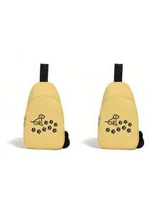 1 Stück süße Damen Reißverschluss Umhängetasche mit süßem Hundepfoten Muster, Mini Brusttasche, verschiedene Farboptionen, multifunktionale Brusttasche, große Kapazität und einfache lässige Umhängetasche, für Damen und Herren, geeignet für den täglichen Gebrauch, Outdoor-Aktivitäten, Reisen, Wandern, tragbar, ideale Wahl als Geschenk, Geschenk für Freundinnen, perfektes Geschenk für Hundemütter, Brautduschen, Geschenke zum Schulanfang, Lehrergeschenke