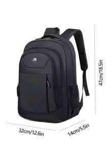 Mochila de gran capacidad, mochila de viaje de trabajo, para hombres, mochila escolar de gran capacidad, bolso para hombres, mochila de escuela secundaria, mochila escolar - Negro 62515-1 - Ver 4