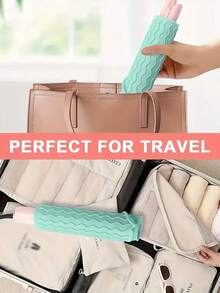 1 pieza Funda aislante de calor para rizador, Almohadilla para herramienta de peinado, Almohadilla resistente al calor para rizador para mostrador, Almohadilla resistente al calor para herramientas de peluquería, Almohadilla de silicona resistente al calor para peinado, Funda aislante de calor para rizador, Fácil de limpiar, Almohadilla antideslizante con diseño de ola, Adecuada para rizador, gabinete, viaje, Ge're'dian