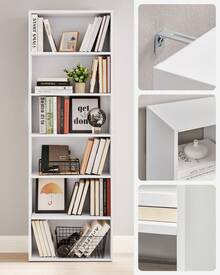 VASAGLE Bookcases - 白色 - 查看 8