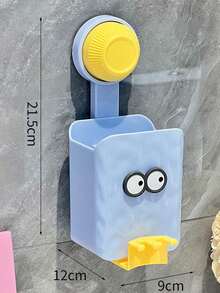 1 pièce Boîte de rangement pour salle de bain, support mural à ventouse en forme d'œil créatif et mignon pour brosse à dents, boîte de rangement pour serviette de toilette et divers. Rangement et organisation de salle de bain, support pour brosse à dents et dentifrice.