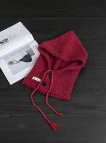 1 件男士秋冬拉法帽，时尚针织帽，带护耳功能，多功能无遮阳帽