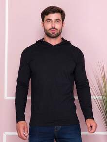 Men's Long Sleeve Hooded Jacket - Multicolor - View 3