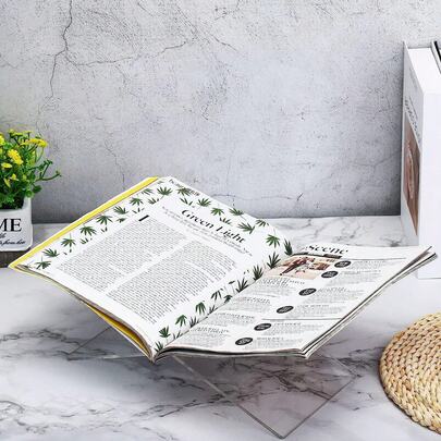 亚克力X型书本阅读架书立底座书架桌面书籍相册杂志展示架X型书立阅读托盘架