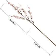 Artificial Cherry Blossom Flowers Realistic Fake Plum Blossom Floral For Home Decor - 白色 - 查看 7