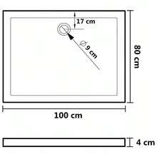 vidaXL Rectangular ABS Shower Base Tray 31.5"X39.4" - 白色 - 查看 2