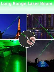 1 件 303 激光笔，LED 可充电激光手电筒，远距离激光笔，家居装饰，夜间活动和户外活动，露营的实用工具，可用作教学工具和节日礼物