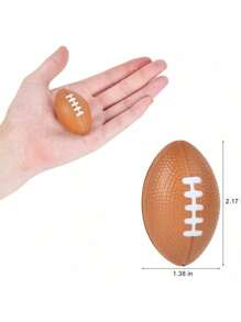 Mini Foam Football 12 Packs | 3.25 Inch Party Gift Ball | Mini Football Squash Sports Ball, Suitable For Party Supplies And Outdoor Games | Graduation Gift Filler, Carnival Gift - Brown - View 4